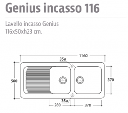 SCHEMA LAVELLO INCASSO GENIUS 116